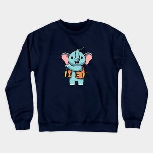 Cute Elephant Fishing Crewneck Sweatshirt